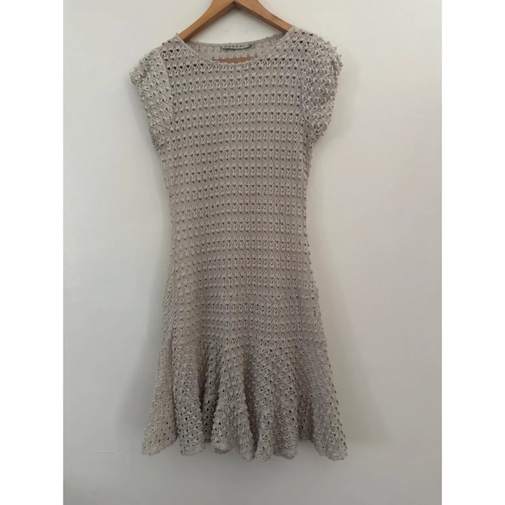 Forever 21 Beige Crochet Mini Dress